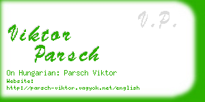 viktor parsch business card